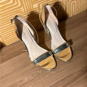 Aldo Women's Silver Strappy Heels